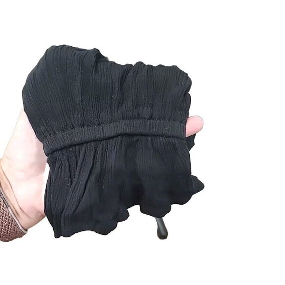 International Concepts Top Black 3/4 Sleeve Gauze Peplum NWT Women's Medium - Picture 8 of 9